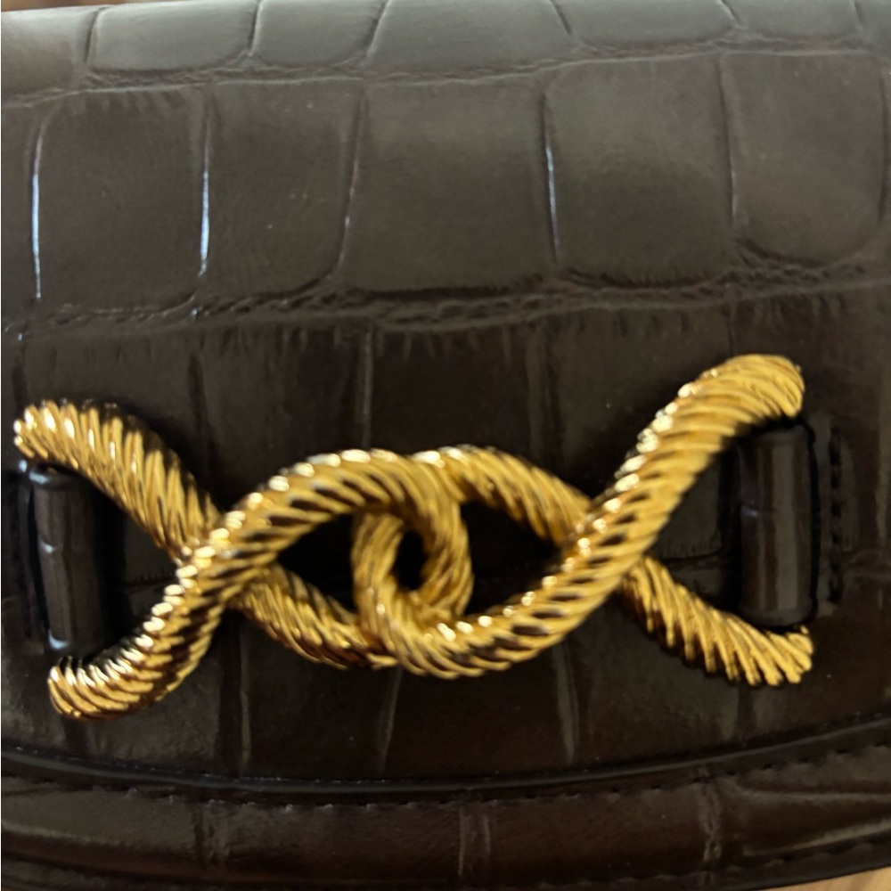 Zara Elegant Brown Leather Crossbody Bag - Picture 8 of 12